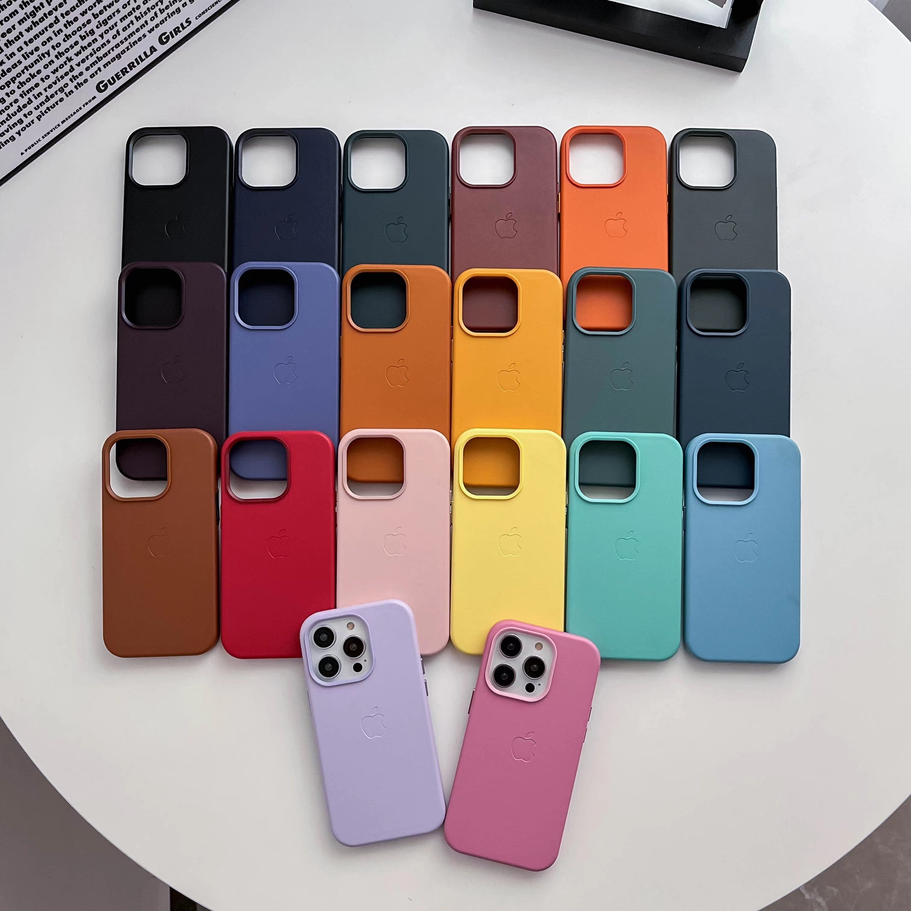Premium Apple MagSafe Leather Phone Case- for Apple iPhone 15 Series Premium Apple MagSafe Leather Phone Case- for Apple iPhone 15 Series